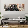 Bilder auf glas - frau retro stil - 140x50cm - Glasbilder - Produktbild-Vorschau 6