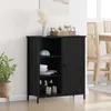 Credenza Rovere Nero 70 x 30 x 80 cm Legno multistrato Anteprima dell’immagine prodotto 3