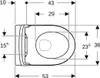 Geberit iCon Pack Wand-WC 36x53x37,5 cm Mit Sitz Rimfree Produktbild-Vorschau 4