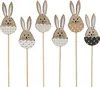 Osterstecker Osterhase im Ei am Stab 29,5cm Holz 1 Stück Produktbild-Vorschau 1