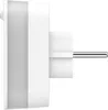 A side view of a white LED night light with a power plug and two USB ports. Voir les images du produit