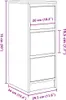 vidaXL Príborník Sonoma dub 29,5x34x76 cm Materiál na báze Náhľad obrázku produktu 8