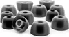 A collection of black silicone ear tips for headphones, arranged on a white background. Anteprima dell’immagine prodotto