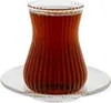 Verres à thé avec soucoupes - lot de 6 avec motif en Voir les images du produit 1
