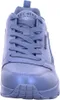 A close-up, front-facing view of a blue Skechers sneaker. Náhľad obrázku produktu