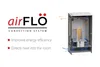 A diagram illustrating the air flow and features of a convection system, alongside the product logo and descriptive text. Náhled obrázku produktu