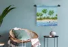 MuchoWow® Wandteppich Wandbehang Palme - Strand - Hütte Produktbild-Vorschau 4