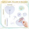 Weiß Papier Handfächer Herzform Hochzeit Gästegeschenk (48 Produktbild-Vorschau 3