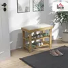 Panca porta scarpe HOMCOM con seduta, panca in bambù con Anteprima dell’immagine prodotto 2