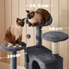 Yaheetech Kratzbaum Kletterbaum 139 cm H, Katzenbaum mit 3 Produktbild-Vorschau 12