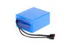 A blue lithium-ion battery pack with black wires and connectors is shown against a white background. Náhled obrázku produktu