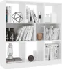 A white modular bookshelf filled with books and decorative items. Náhled obrázku produktu