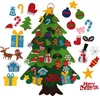 Árbol de Navidad de fieltro con guirnalda de luces LED y 32 Vista previa de la imagen del producto 2