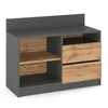 Komoda Szafka RTV 100x76x39 cm Antracyt Dąb Wotan Podgląd zdjęcia produktu 5