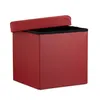 Relaxdays Pouf pieghevole, cubo con vano portaoggetti, Anteprima dell’immagine prodotto 2