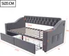 Flieks Schlafsofa Sofabett 90x190cm mit 2 Schubladen, Produktbild-Vorschau 4