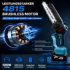 1000W 6/8 Zoll Akku-Kettensäge Brushless Mini Kettensäge, Produktbild-Vorschau 3