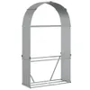 vidaXL Riparo per legna da ardere argento 120x45x210 cm Anteprima dell’immagine prodotto 1