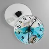 Wanduhr - Rund - Glasuhr - Marmor Modern Blau - 30x30cm - Produktbild-Vorschau 2