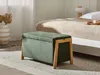 BELIANI Sitzbank Grün Stoff Gepolstert 40x70 cm mit Produktbild-Vorschau 2