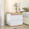 okwish Comodino, comodino con 2 cassetti, comodino, spazio Anteprima dell’immagine prodotto 2