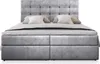 A bed with a headboard and mattress is shown against a white background. Produktbild-Vorschau