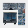 A tool cart with various tool sets displayed in trays. Voir les images du produit