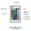 A remote control for a light with labels indicating button functions. Produktbild-Vorschau