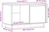 vidaXL TV-Schrank Honigbraun 74x35x44 cm Massivholz Kiefer Produktbild-Vorschau 9