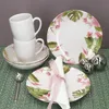 Ossia 6tlg Exotic Tearose Frühstücksset Steingut Teller Produktbild-Vorschau 6