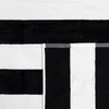 HOMLA LAWENA ručník s černými a bílými pruhy 100x150 cm Náhled obrázku produktu 4