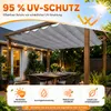 Tenda da sole a onde, grigio chiaro, 2x3 m, retrattile con Anteprima dell’immagine prodotto 2
