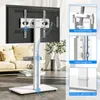 RFIVER Weißer TV Bodenständer TV Standfuß mit 3 Ablagen für Produktbild-Vorschau 4