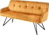 Design Bank EUPHORIA 156cm senfgelb Samt im Retrostil mit Produktbild-Vorschau 14