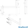 SkyRevolt Z-Ausleger 50cm Rohr 42mm Stahl SAT Geländer Produktbild-Vorschau 5