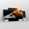Bild auf Leinwand - Leinwandbild - Hand Licht Flammen - Produktbild-Vorschau 4