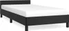 A black bed frame with a white mattress, shown from a side angle against a white background. Náhled obrázku produktu
