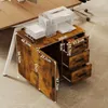 Tavolino in legno stile loft color caffè, allungabile, con Anteprima dell’immagine prodotto 7