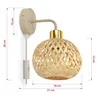 LUXOLAR LED Wandleuchte Rattan Boho Beige/Grau E27 60W - Produktbild-Vorschau 7