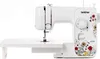 A white Brother sewing machine with a floral design on a white background. Produktbild-Vorschau