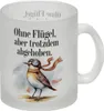 Vogel mit Fliegerbrille Abgehoben Glas Tasse Produktbild-Vorschau 1