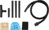 A collection of vacuum cleaner accessories laid out on a white background. Produktbild-Vorschau