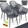 tillvex® Gartenstuhl 4er Set Wetterfest mit Armlehne Produktbild-Vorschau 1