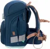 Side view of a blue backpack. Voir les images du produit