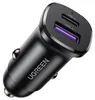 Caricabatterie da auto Ugreen Ec305 Usb-C + Usb, 30W (nero) Anteprima dell’immagine prodotto 1