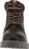 A close-up front view of a brown leather boot. Produktbild-Vorschau
