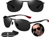 Lunettes de soleil polarisées pour hommes, noires, monture Voir les images du produit 21