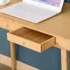 Bureau avec 3 tiroirs en bambou Table de travail pour le Voir les images du produit 7
