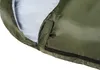 A close-up view of the opening and zipper of a green sleeping bag. Náhľad obrázku produktu