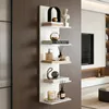 Weiß Wandregal Bücherregal mit Lauflicht, 30×18×117cm, Produktbild-Vorschau 8